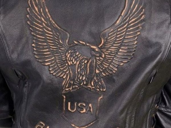 New leather jacket with an eagle !!! PROMO