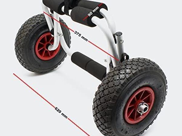Foldable aluminium transport trolley up to 45 kg for boats, canoe or kayak