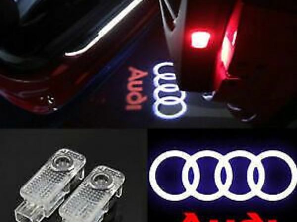 2X AUDI LED Car Door Logo Courtesy Laser Welcome Lights Projector Shadow Lamps