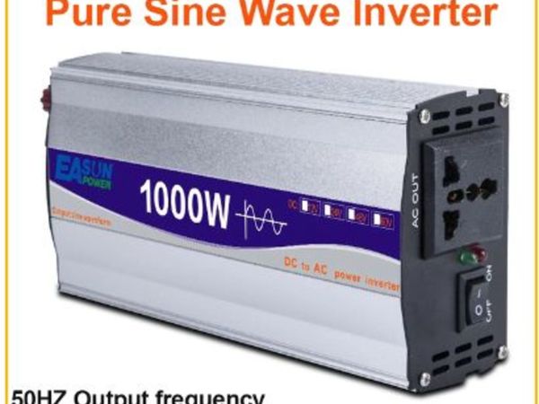 1000W Pure Sine Wave Power Inverter DC 24V To AC 220V Converter LED Display Portable Car Inverter