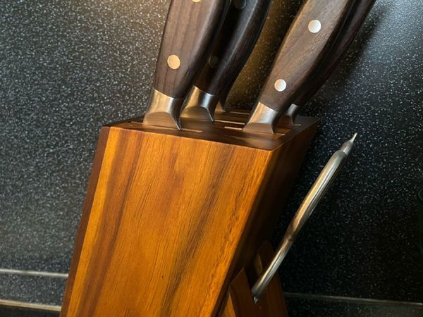 Professional Full 7 PCS Knife Set German 1.4116 Stainless Steel Kitchen Knives Sets Best Kitchen Slicing Santoku Tool