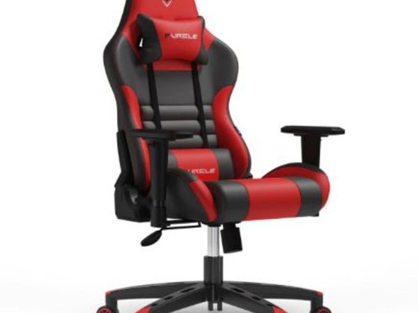 Gaming Chair 360° Swivel Ergonomic Racing-Style 90-160 Degree Decline Office Chair Black Red Combination
