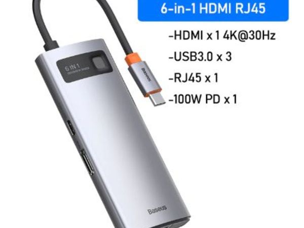 USB Type C HUB USB C to HDMI-compatible RJ45 SD Reader PD 100W Charger USB 3.0 HUB For MacBook Pro Dock Station Splitter
