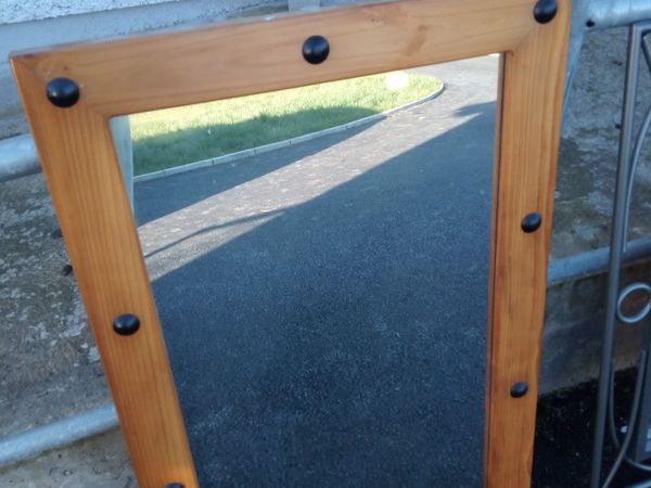 Solid wood frame mirror