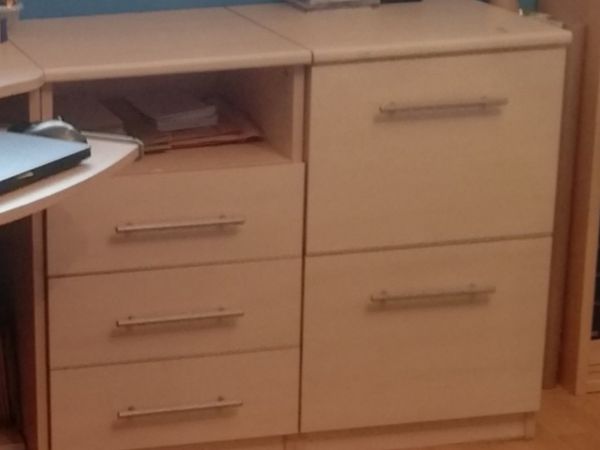 2 Drawer Filing Cabinet and Separate Drawer Unit