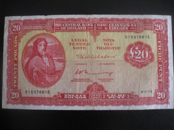 20 Pound Lady Lavery Notes - 85 Euros Each