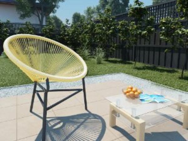 New*LCD Garden Acapulco Chair Poly Rattan Beige