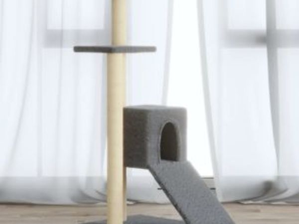 New*LCD Cat Tree with Sisal Scratching Posts Light Grey 92 cm