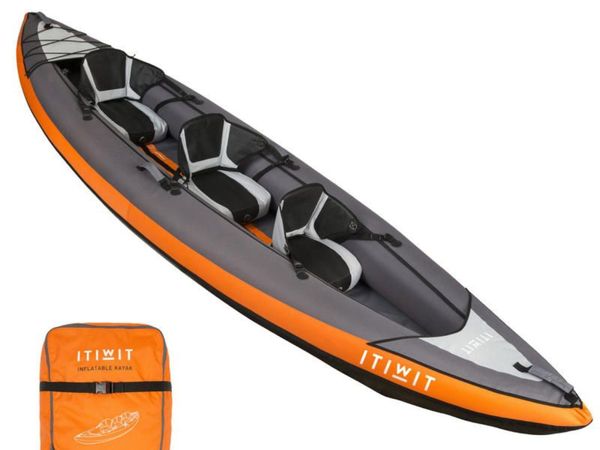 inflatable kayak- 2-3 seat Decathlon Kayak Including Paddle and Pump