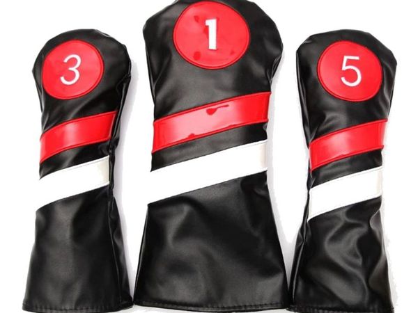 CG 3 Piece Deluxe Leather Wood Headcovers