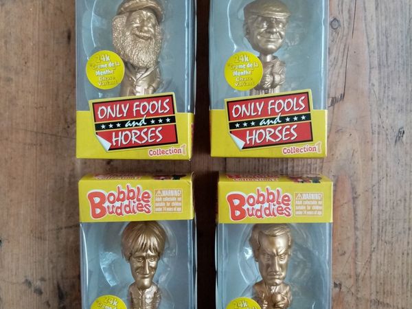 ONLY FOOLS & HORSES 3"GOLD Mini Bobble Head Figures x 4
