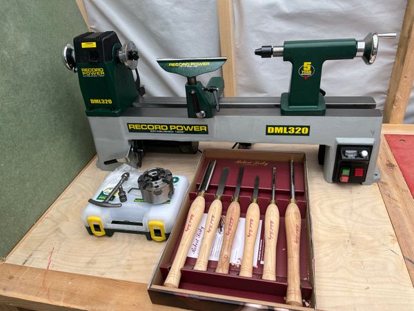 Variable speed Woodturing lathe set