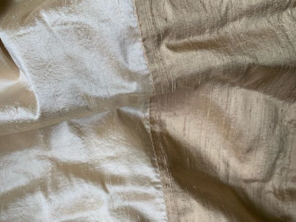 Luxurious raw silk curtains