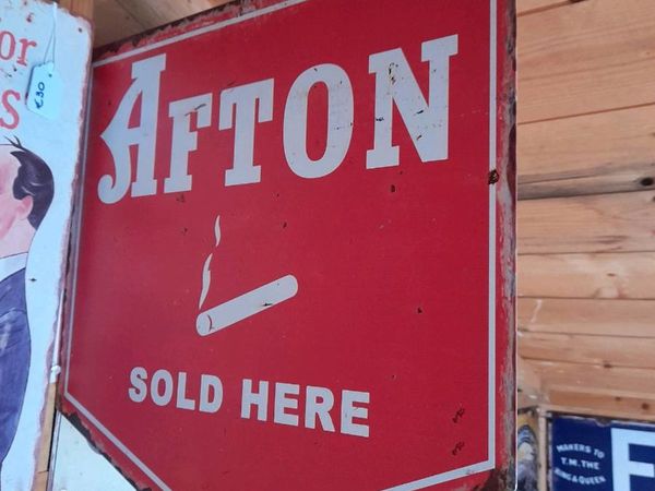 Afton Double Sided Tin Sign