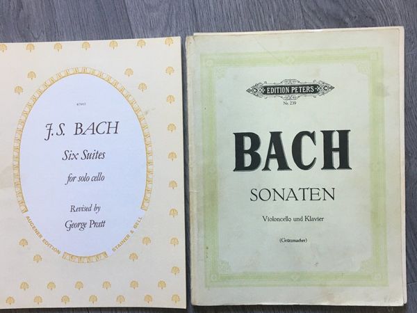 Bach suites and sonatas for ‘cello sheet music