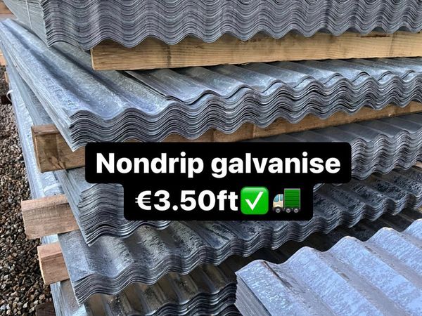 🛑0.7mmNondrip galvanise €3.50ft🛑roofing cladding