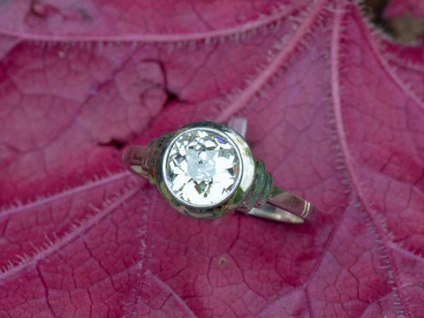 Antique 1ct Art Deco Diamond Solitaire Ring