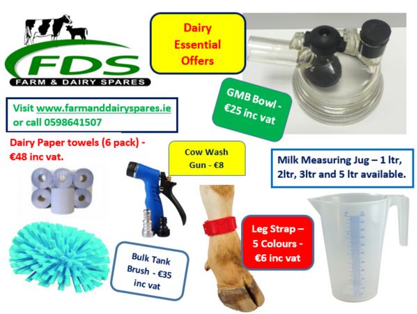 Stock up now on your Milking parlour essentials