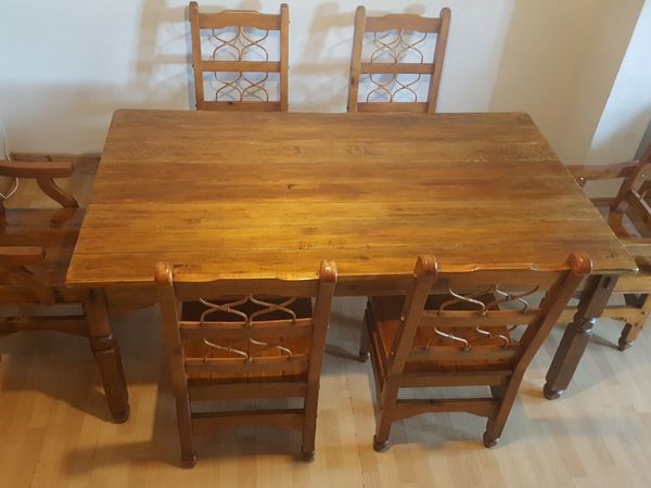 Oak solid wood modern dining set
