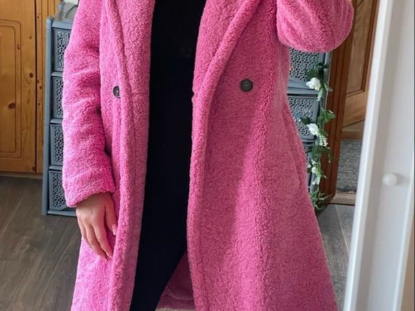 Pink teddy coat