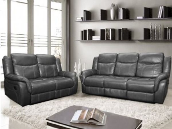 grey 3 seater recliner sofa for sale