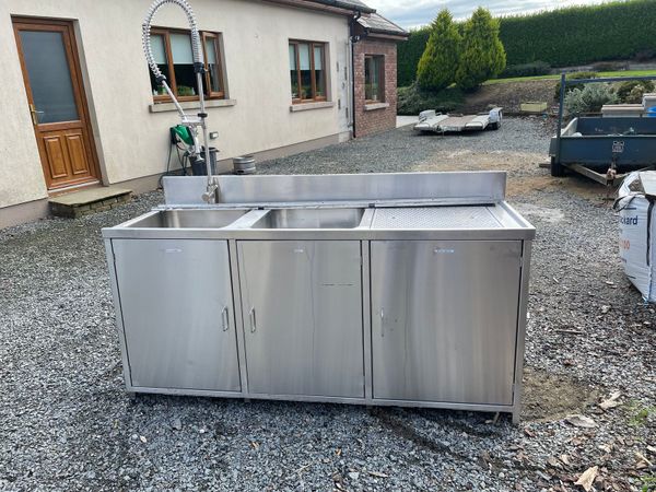 Stainless steel sink unit & stainless steel table