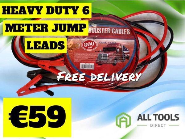 Heavy duty 6 meter jump leads free delivery