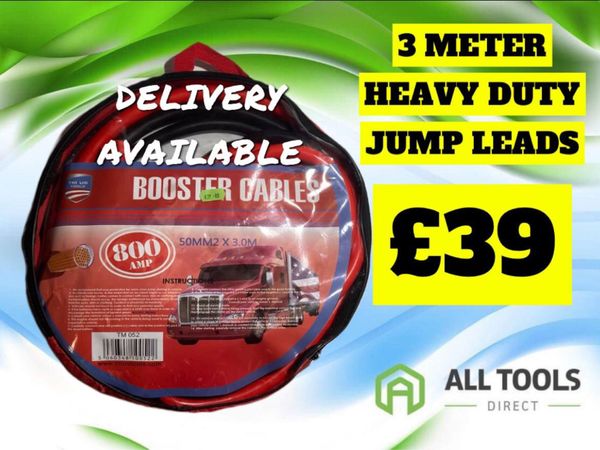 Heavy duty 3 meter jump leads delivery available
