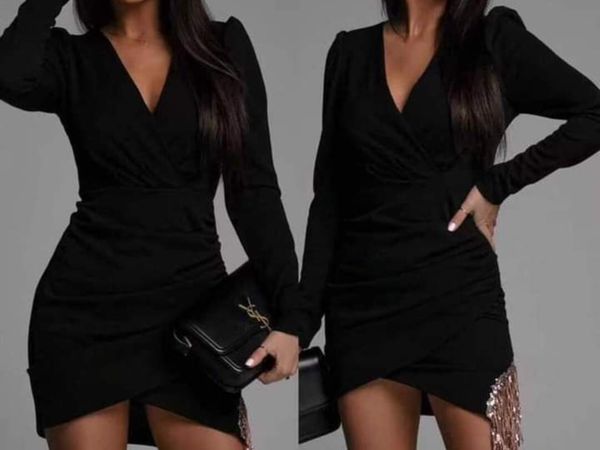 Black dress long sleeves
