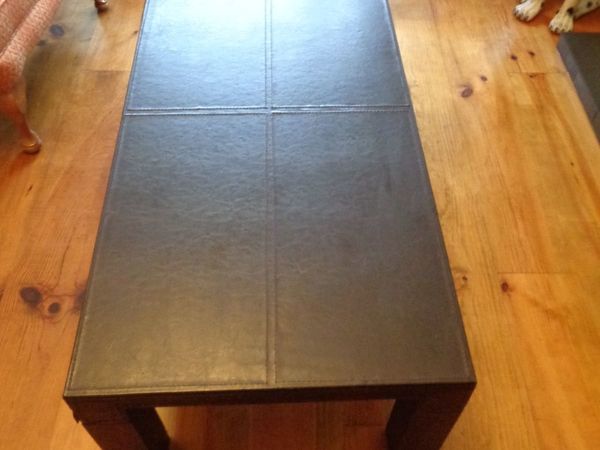 Designer Leather Coffee Table for Sale