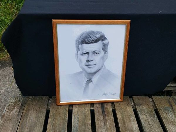 JFK framed poster