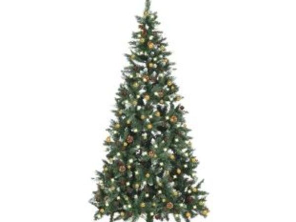 New*LCD Artificial Christmas Tree with LEDs&Ball Set 210 cm