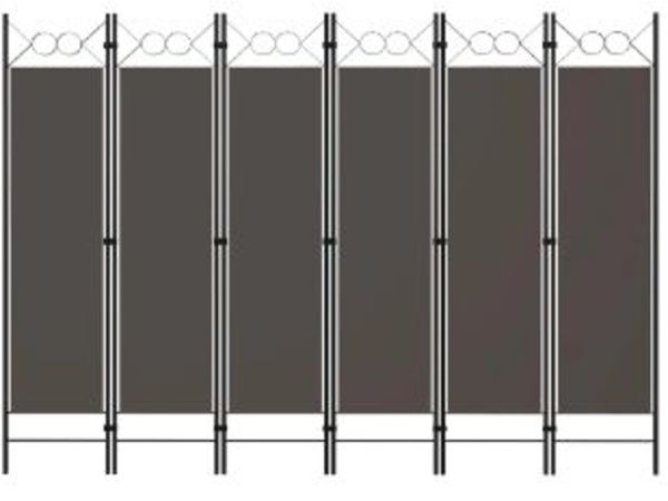 New*LCD 6-Panel Room Divider Anthracite 240x180 cm