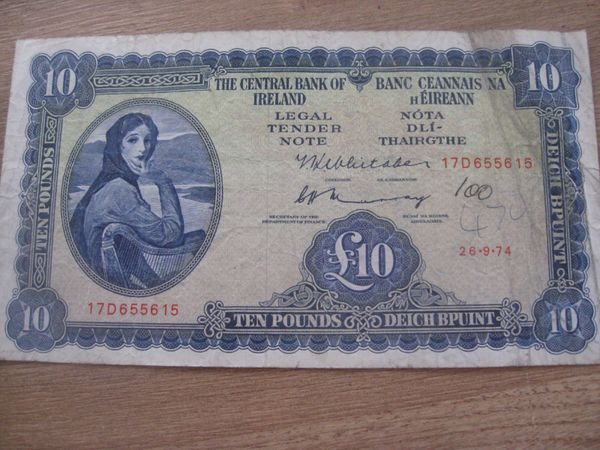 Lady Lavery 10 Pound Banknotes - 35 Euros Each