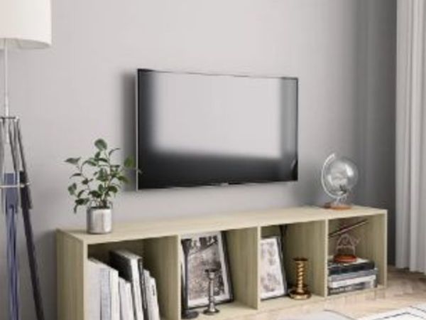 New*LCD Book Cabinet/TV Cabinet Sonoma Oak 143x30x36 cm