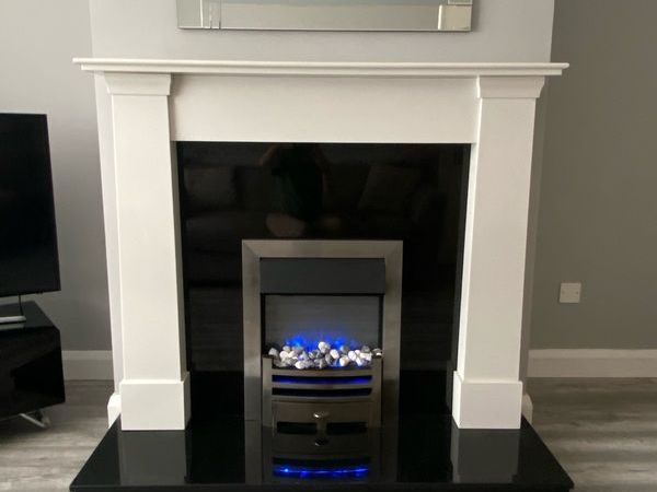 Marble Fireplace with electric fire