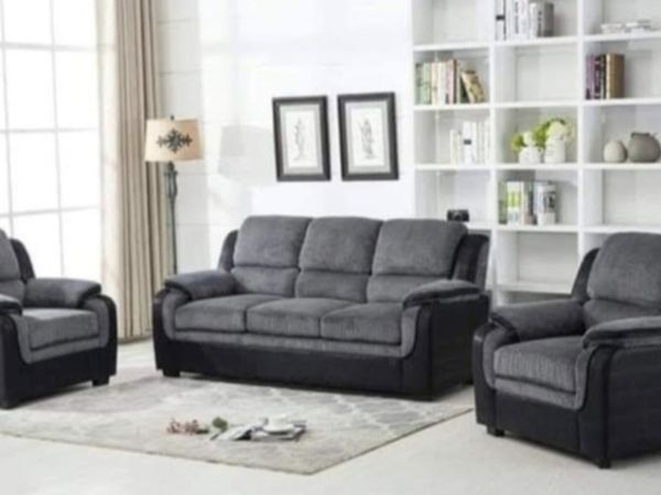 New 3+1+1 leather/fabric Sofa sets