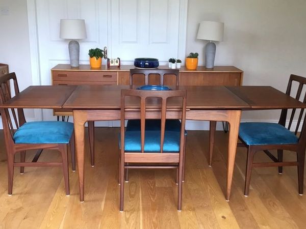 Mid Century Vintage Retro Younger Dining Table & Chairs