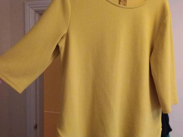 Yellow Top with Zip Fastening at Back