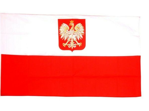 Poland Eagle Crest Flag - Large 5 x 3 FT - State Emblem Polish