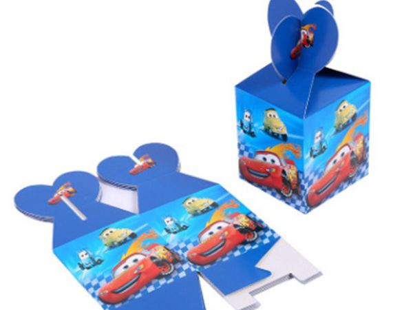 12pcs Candy Box Kids Birthday Party Supplies Favors Gifts Bag car