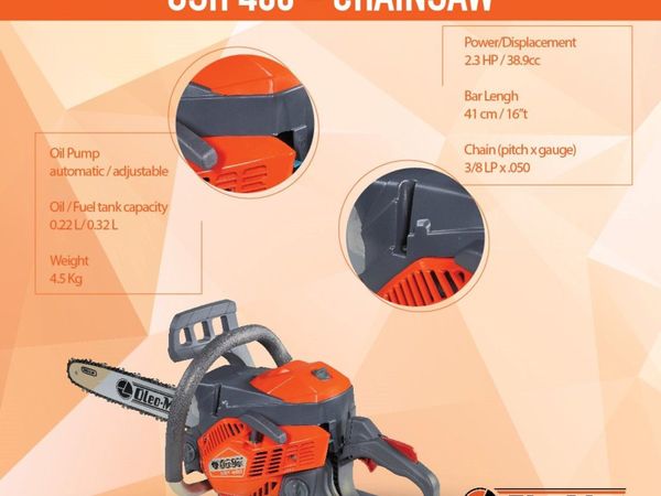Oleo Mac GSH400 Chainsaw 16" Bar - 1 Yr Warranty