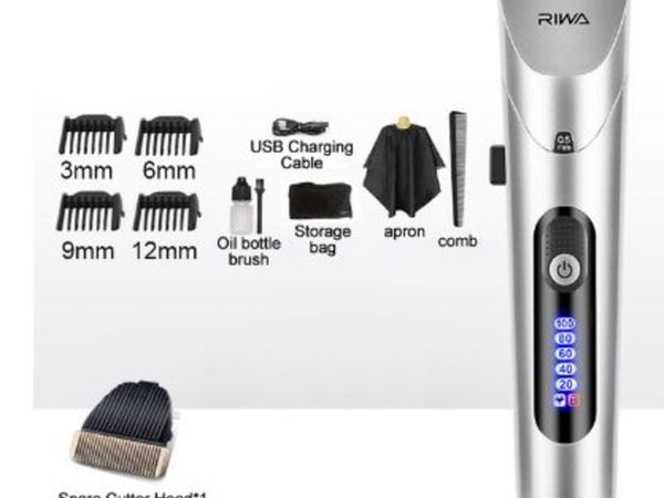 Professional Electric Trimmer For men With LED Screen Washable Rechargeable Men Strong Power Steel Cutter Head