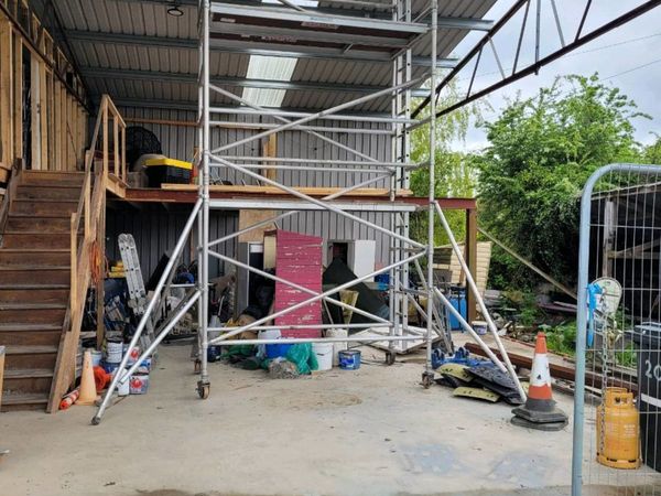 Boss youngman aluminium scaffold tower,  6.2m work