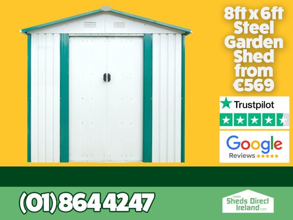 8ft X 6ft Steel Garden Shed
