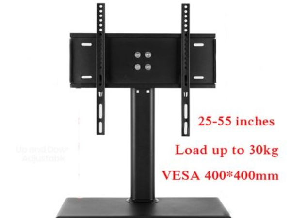 Universal LCD Flat-Screen TV Desktop Stand With Aluminum Base For 25" - 55" Screens Load Up To 30kg VESA Max 400*400mm