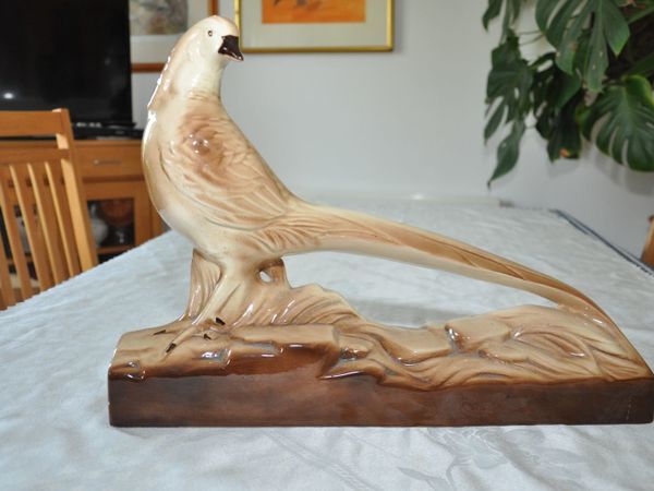 Art Deco antique ceramic pheasant