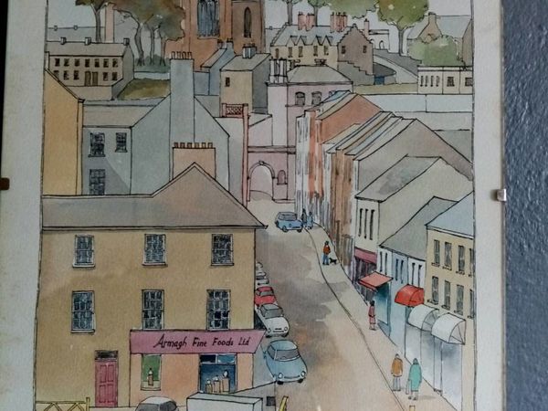 Lovely Watercolour of Armagh Dated 1990