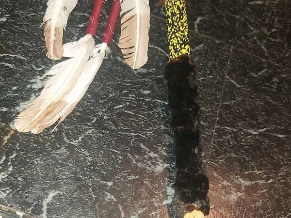 Handmade shaman stick