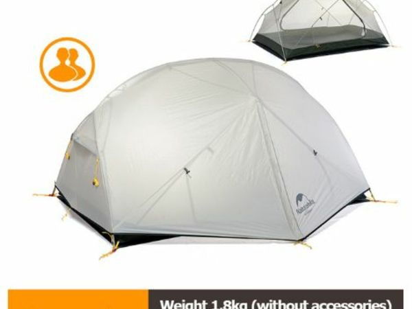 BRAND NEW Camping Tent Ultralight Outdoor 3 Season Waterproof 20D Nylon Hiking Tent 2 Person Backpacking Tent